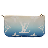 ルイ・ヴィトン LOUIS VUITTON ミルティポシェット・アクセソワール M57633 ブルー　ゴールド金具 モノグラムジャイアント レディース ショルダーバッグ