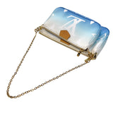 ルイ・ヴィトン LOUIS VUITTON ミルティポシェット・アクセソワール M57633 ブルー　ゴールド金具 モノグラムジャイアント レディース ショルダーバッグ