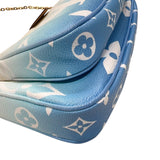 ルイ・ヴィトン LOUIS VUITTON ミルティポシェット・アクセソワール M57633 ブルー　ゴールド金具 モノグラムジャイアント レディース ショルダーバッグ