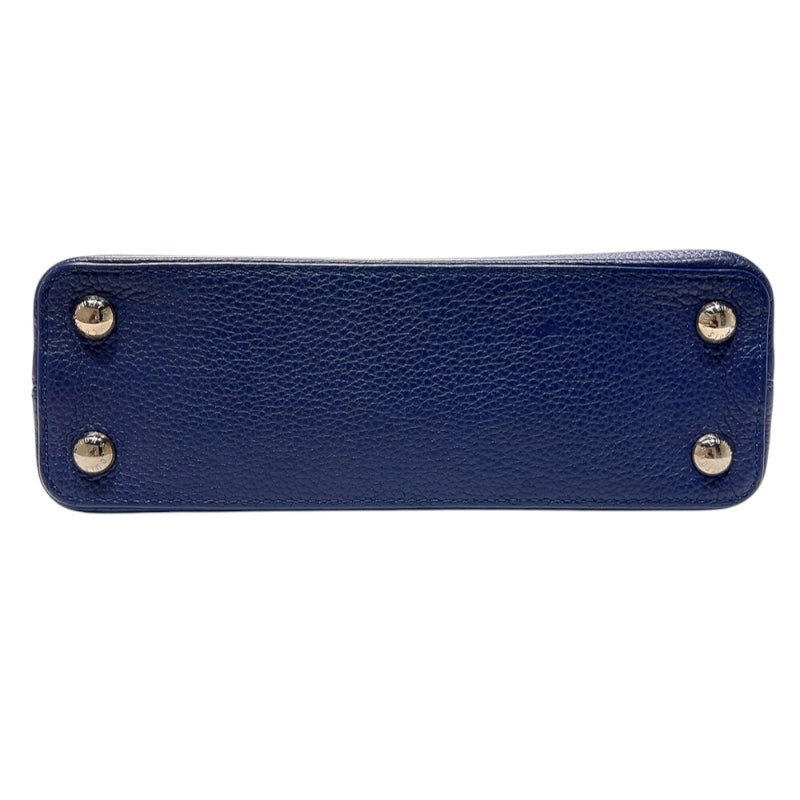 ルイ・ヴィトン LOUIS VUITTON カプシーヌBB N92667 ネイビー　シルバー金具 パイソン/レザー レディース ハンドバッグ
