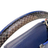 ルイ・ヴィトン LOUIS VUITTON カプシーヌBB N92667 ネイビー　シルバー金具 パイソン/レザー レディース ハンドバッグ