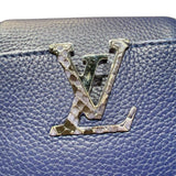 ルイ・ヴィトン LOUIS VUITTON カプシーヌBB N92667 ネイビー　シルバー金具 パイソン/レザー レディース ハンドバッグ