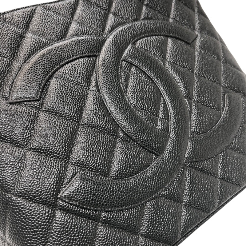 シャネル CHANEL 復刻トート A01804 ブラック ゴールド金具 キャビアスキン レディース ハンドバッグ