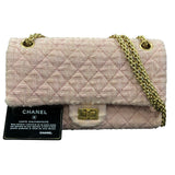 シャネル CHANEL 2.55チェーンショルダー A37586/23番台 ピンク　ゴールド金具 ツイード レディース ショルダーバッグ