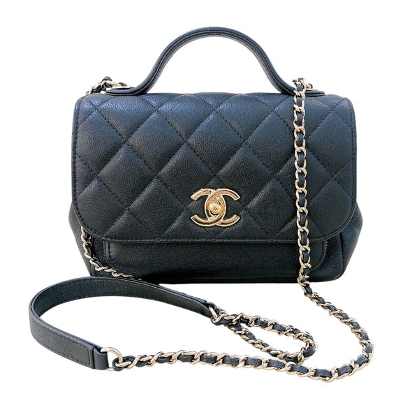 シャネル CHANEL ビジネスアフィニティスモール A93749 ブラック/ゴールド金具 キャビア レディース ショルダーバッグ