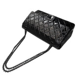 シャネル CHANEL 2.55　マトラッセマキシ　チェーンショルダー A37590  ブラック　ブラック金具 エイジドカーフスキン レディース ショルダーバッグ