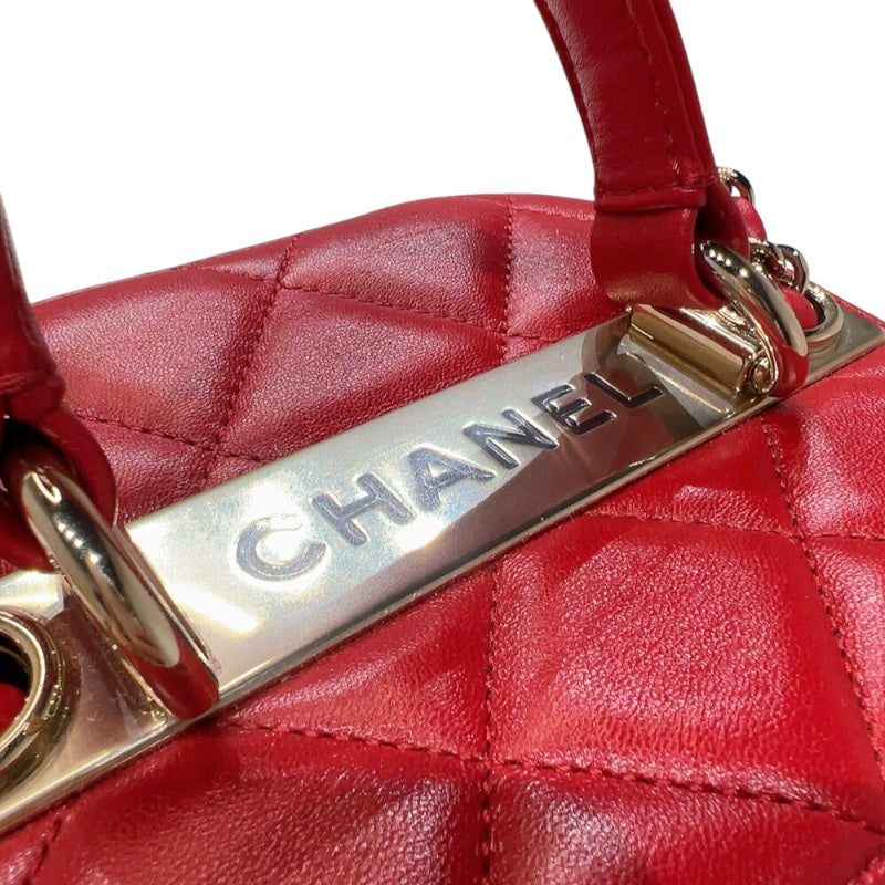 シャネル CHANEL トレンディCCバニティチェーンショルダー AS1626 レッド　ゴールド金具 ラムスキン レディース ショルダーバッグ