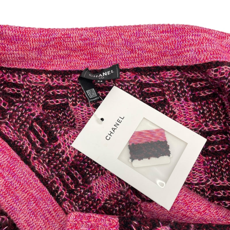 シャネル CHANEL カシミヤウールニットベスト＆スカートセットアップ P73852/P73890 ピンク ウール レディース セットアップ