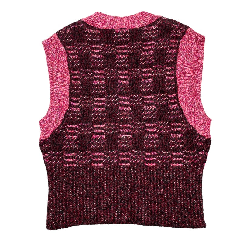 シャネル CHANEL カシミヤウールニットベスト＆スカートセットアップ P73852/P73890 ピンク ウール レディース セットアップ