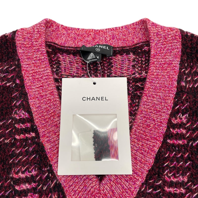 シャネル CHANEL カシミヤウールニットベスト＆スカートセットアップ P73852/P73890 ピンク ウール レディース セットアップ