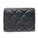 シャネル CHANEL マトラッセ　チェーンカードケース ブラック　ゴールド金具 キャビアスキン レディース ショルダーバッグ