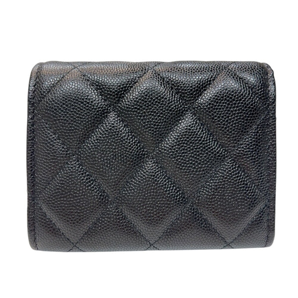 シャネル CHANEL マトラッセ　チェーンカードケース ブラック　ゴールド金具 キャビアスキン レディース ショルダーバッグ