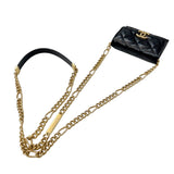 シャネル CHANEL マトラッセ　チェーンカードケース ブラック　ゴールド金具 キャビアスキン レディース ショルダーバッグ