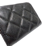 シャネル CHANEL マトラッセ　チェーンカードケース ブラック　ゴールド金具 キャビアスキン レディース ショルダーバッグ