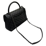 シャネル CHANEL ココハンドル29 A92991 ブラック・シルバー金具 牛革 キャビアスキン レディース ショルダーバッグ