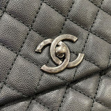 シャネル CHANEL ココハンドル29 A92991 ブラック・シルバー金具 牛革 キャビアスキン レディース ショルダーバッグ