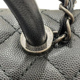シャネル CHANEL ココハンドル29 A92991 ブラック・シルバー金具 牛革 キャビアスキン レディース ショルダーバッグ