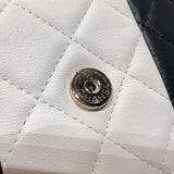シャネル CHANEL マトラッセ チェーンウォレット AP0250 ブラック/ホワイト　ゴールド金具 ラムスキン レディース ショルダーバッグ