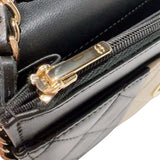 シャネル CHANEL マトラッセ チェーンウォレット AP0250 ブラック/ホワイト　ゴールド金具 ラムスキン レディース ショルダーバッグ