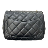 シャネル CHANEL マトラッセフリルチェーンショルダー ブラック ゴールド金具 ラムスキン レディース ショルダーバッグ