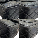 シャネル CHANEL マトラッセフリルチェーンショルダー ブラック ゴールド金具 ラムスキン レディース ショルダーバッグ
