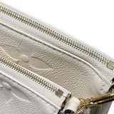 ルイ・ヴィトン LOUIS VUITTON ミュルティ・ポシェットアクセソワール M46568 ベージュ GD金具 モノグラム・アンプラント レディース ショルダーバッグ