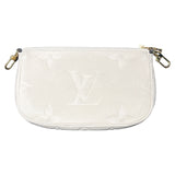 ルイ・ヴィトン LOUIS VUITTON ミュルティ・ポシェットアクセソワール M46568 ベージュ GD金具 モノグラム・アンプラント レディース ショルダーバッグ