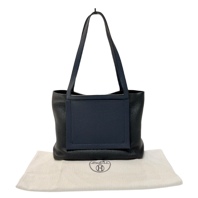 エルメス HERMES カバセリエ31 Z刻印 (2021年製) ブラック/ブルーニュイ トリヨンクレマンス レディース トートバッグ