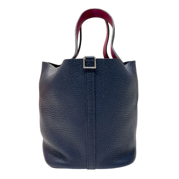 エルメス HERMES ピコタンロックMMエクラ A刻印　(2017年製) ブルーニュイ/ローズパープル　シルバー金具 トリヨンクレマンス/スイフト レディース ハンドバッグ