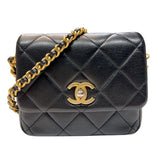 シャネル CHANEL ミニマトラッセ　ロゴチェーンショルダーバッグ AS2733 ブラック　ゴールド金具 カーフスキン レディース ショルダーバッグ