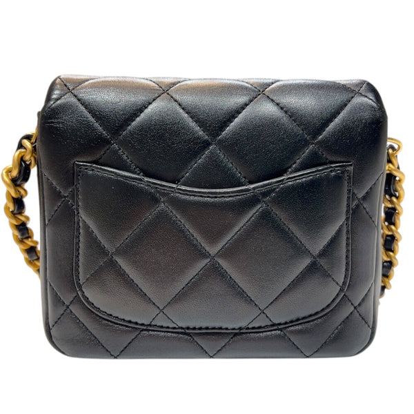 シャネル CHANEL ミニマトラッセ　ロゴチェーンショルダーバッグ AS2733 ブラック　ゴールド金具 カーフスキン レディース ショルダーバッグ