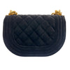 シャネル CHANEL ボーイシャネルメッセンジャー ブラック　ゴールド金具 ベロア レディース ショルダーバッグ