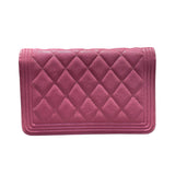 シャネル CHANEL ボーイシャネルチェーンショルダ A81969 ピンク　GD金具 キャビアスキン レディース ショルダーバッグ