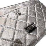 シャネル CHANEL 2.55　ラージフラップバッグ A37587 シルバー　シルバー金具 エイジドカーフ レディース ショルダーバッグ