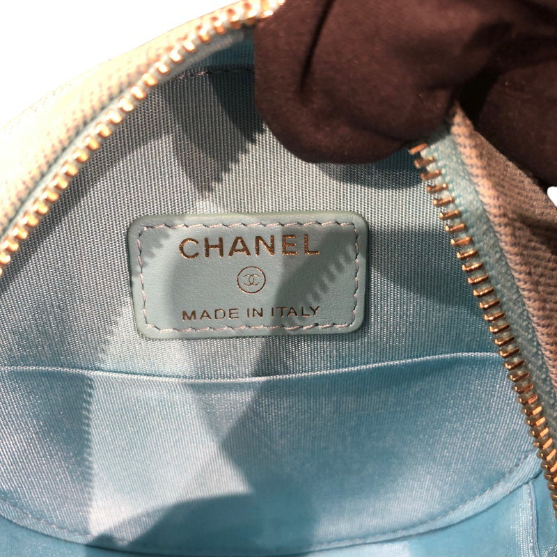 シャネル CHANEL CHANEL19 ラウンドチェーンショルダー AP0945 ライトブルー/ゴールド、シルバー金具 デニム レディース ショルダーバッグ