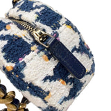 シャネル CHANEL CHANEL19　ラウンドチェーンショルダー ネイビー/ホワイト　ゴールド/シルバー金具 ツイード レディース ショルダーバッグ