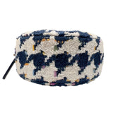 シャネル CHANEL CHANEL19　ラウンドチェーンショルダー ネイビー/ホワイト　ゴールド/シルバー金具 ツイード レディース ショルダーバッグ