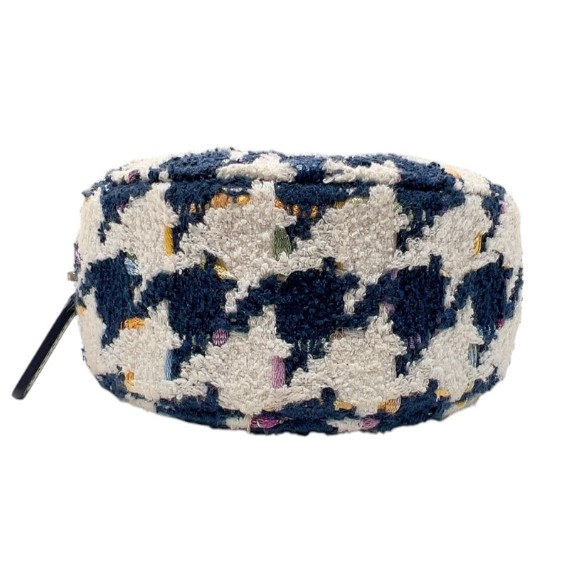 シャネル CHANEL CHANEL19　ラウンドチェーンショルダー ネイビー/ホワイト　ゴールド/シルバー金具 ツイード レディース ショルダーバッグ
