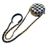 シャネル CHANEL CHANEL19　ラウンドチェーンショルダー ネイビー/ホワイト　ゴールド/シルバー金具 ツイード レディース ショルダーバッグ
