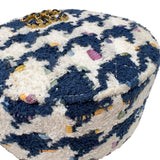 シャネル CHANEL CHANEL19　ラウンドチェーンショルダー ネイビー/ホワイト　ゴールド/シルバー金具 ツイード レディース ショルダーバッグ