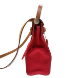 エルメス HERMES エールバッグジップPM □O刻　(2011年製) ブーゲンビリア　 シルバー金具 トワル/ハンター ユニセックス ハンドバッグ