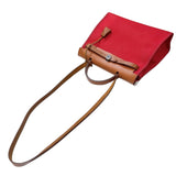 エルメス HERMES エールバッグジップPM □O刻　(2011年製) ブーゲンビリア　 シルバー金具 トワル/ハンター ユニセックス ハンドバッグ