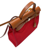 エルメス HERMES エールバッグジップPM □O刻　(2011年製) ブーゲンビリア　 シルバー金具 トワル/ハンター ユニセックス ハンドバッグ