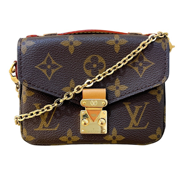 ルイ・ヴィトン LOUIS VUITTON ミクロメティス M81267 モノグラム　ゴールド金具 モノグラム レディース ショルダーバッグ