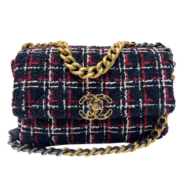 シャネル CHANEL CHANEL19フラップバッグ AS1160 マルチ　ゴールド・シルバー金具  ツイード レディース ショルダーバッグ