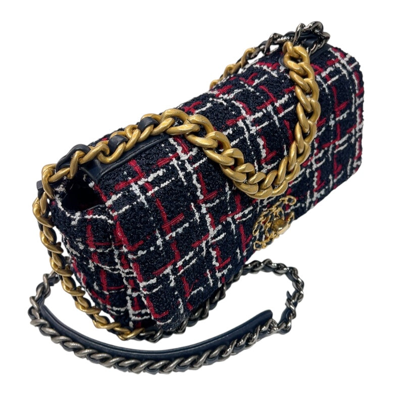 シャネル CHANEL CHANEL19フラップバッグ AS1160 マルチ　ゴールド・シルバー金具  ツイード レディース ショルダーバッグ