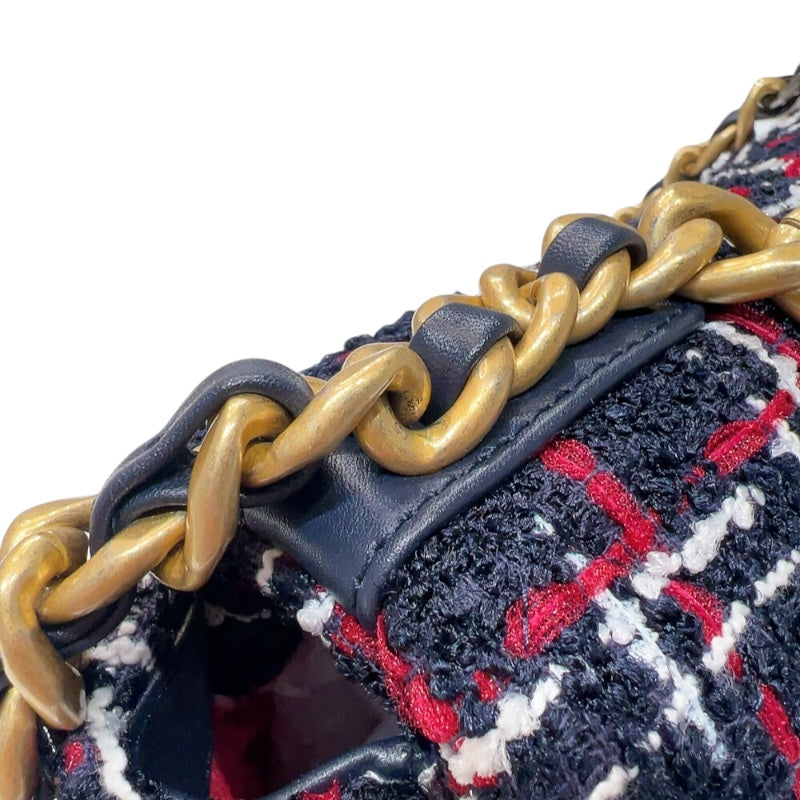 シャネル CHANEL CHANEL19フラップバッグ AS1160 マルチ　ゴールド・シルバー金具  ツイード レディース ショルダーバッグ