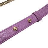 シャネル CHANEL ボーイシャネル15　Vステッチ　ミニチェーンショルダーバッグ A67364 パープルー　ゴールド金具 キャビアスキン レディース ショルダーバッグ