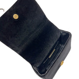 シャネル CHANEL ココマークミニマトラッセ　チェーンショルダーバッグ ブラック　ゴールド金具 ベロア　ラインストーン レディース ショルダーバッグ