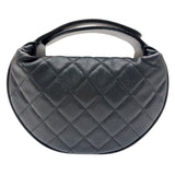 シャネル CHANEL リボン付　マトラッセミニハンドバッグ AP3943 ブラック　ゴールド金具 キャビアスキン レディース ショルダーバッグ
